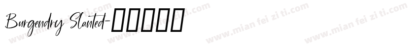 Burgendry Slanted字体转换